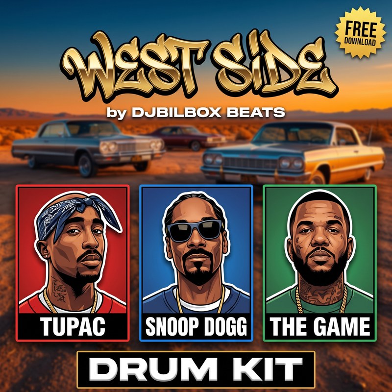 KIT DRUM WEST SIDE — 2Pac, Snoop Dogg & The Game